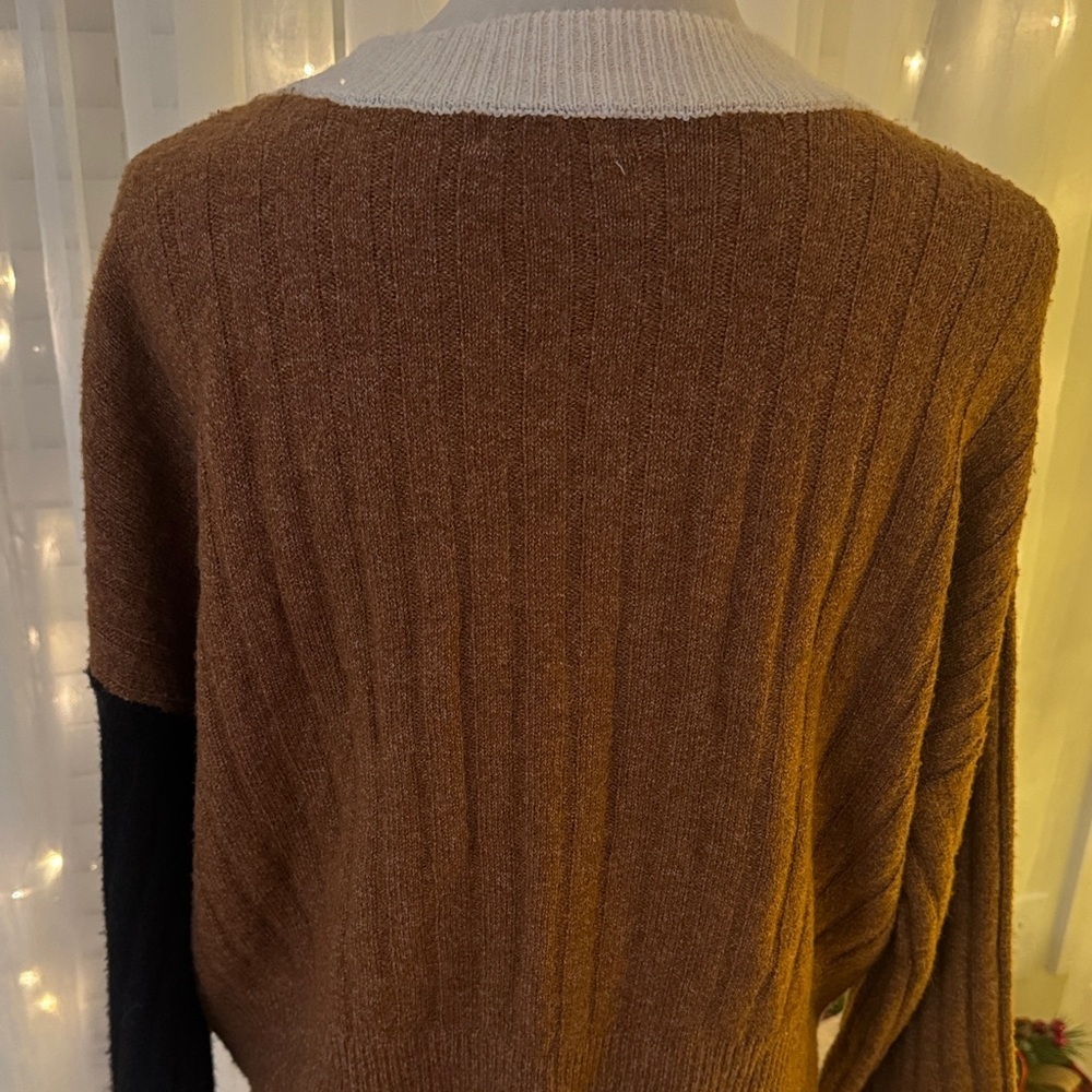 Chic Colorblock Crew Neck Sweater - Picture 4 of 7